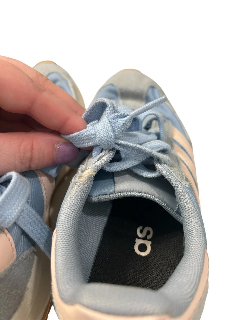 Adidas Kids Sneakers – Size 4 – Blue Retro Style - Picture 4 of 6